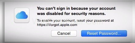 Apple ID Disabled for Security Reasons