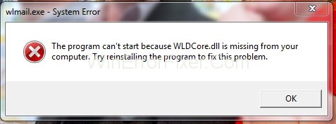 WLDCore.dll is Missing Error on Windows
