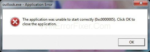 Fix Application Error 0xc0000005 in Windows 10/8/7