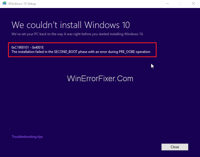 0xC1900101 Driver Error in Windows 10