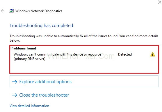 Windows Can't Communicate With the Device or Resource