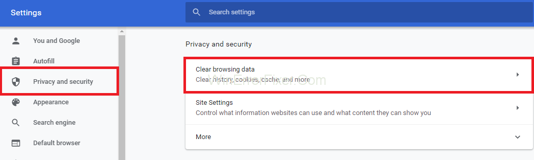 Chrome Privacy and security