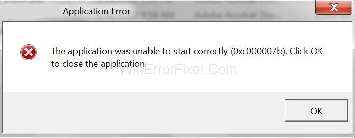 Windows Application Error 0xc000007b in Windows 10