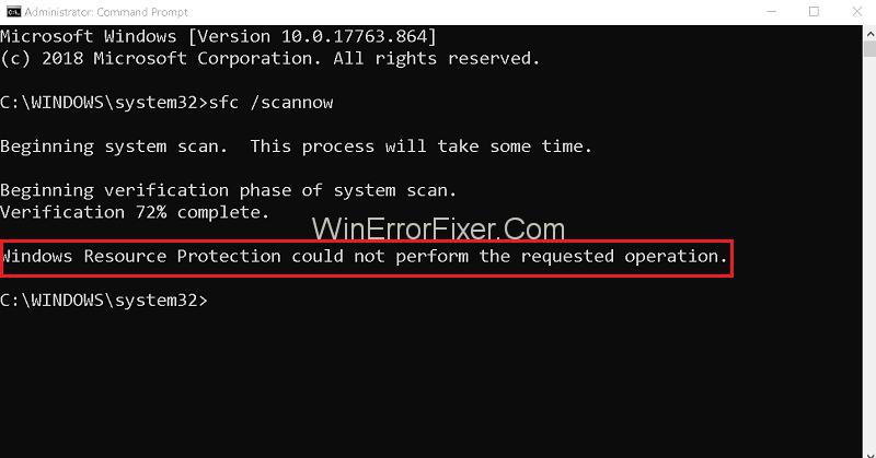 How to Fix Windows Resource Protection could not perform the requested operation Error