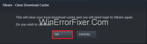 OK to Clear Download Cache