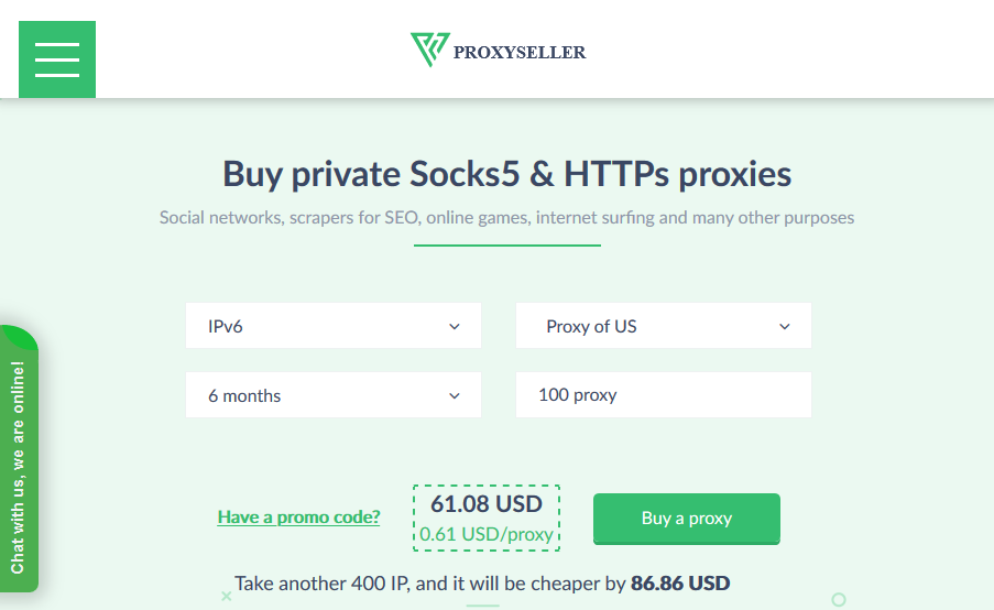 ProxySeller - Best IPv6 Proxy Services Provider for Web Scraping