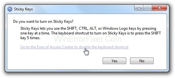 How to Turn Off and On Sticky Keys in Windows 10, 8 and 7