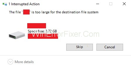 The File is Too Large for the Destination File System