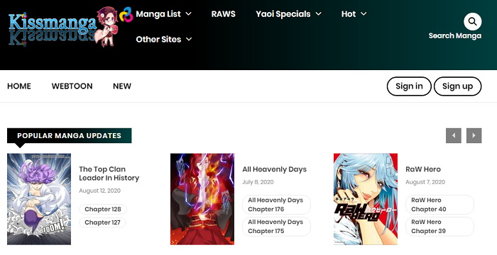 KissManga Best Alternatives to MangaStream
