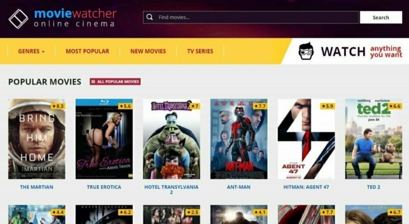 15 Best Sites Like MovieWatcher to Watch Movies
