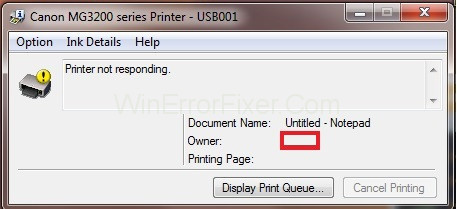 Printer Not Responding