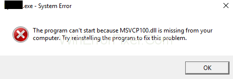 MSVCP100.dll is Missing