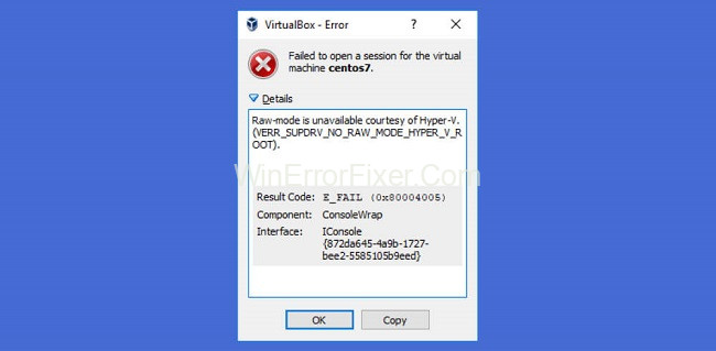 Raw-Mode Is Unavailable Courtesy Of Hyper-V. (Verr_Supdrv_No_ Raw_Mode_Hyper_V_Root).