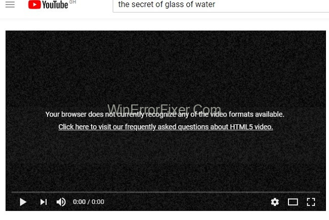 Your Browser Does Not Currently Recognize Any Of The Video Formats Available