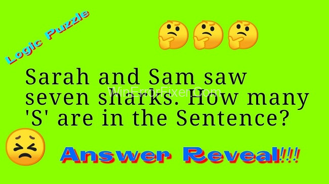 Sam And Sarah Saw Seven Sharks Swimming