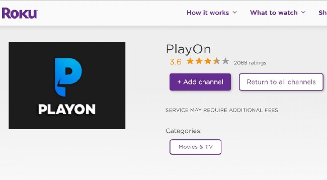PlayOn Channel on Roku