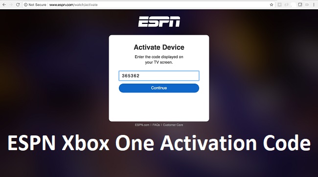 ESPN on Xbox One Activation Code
