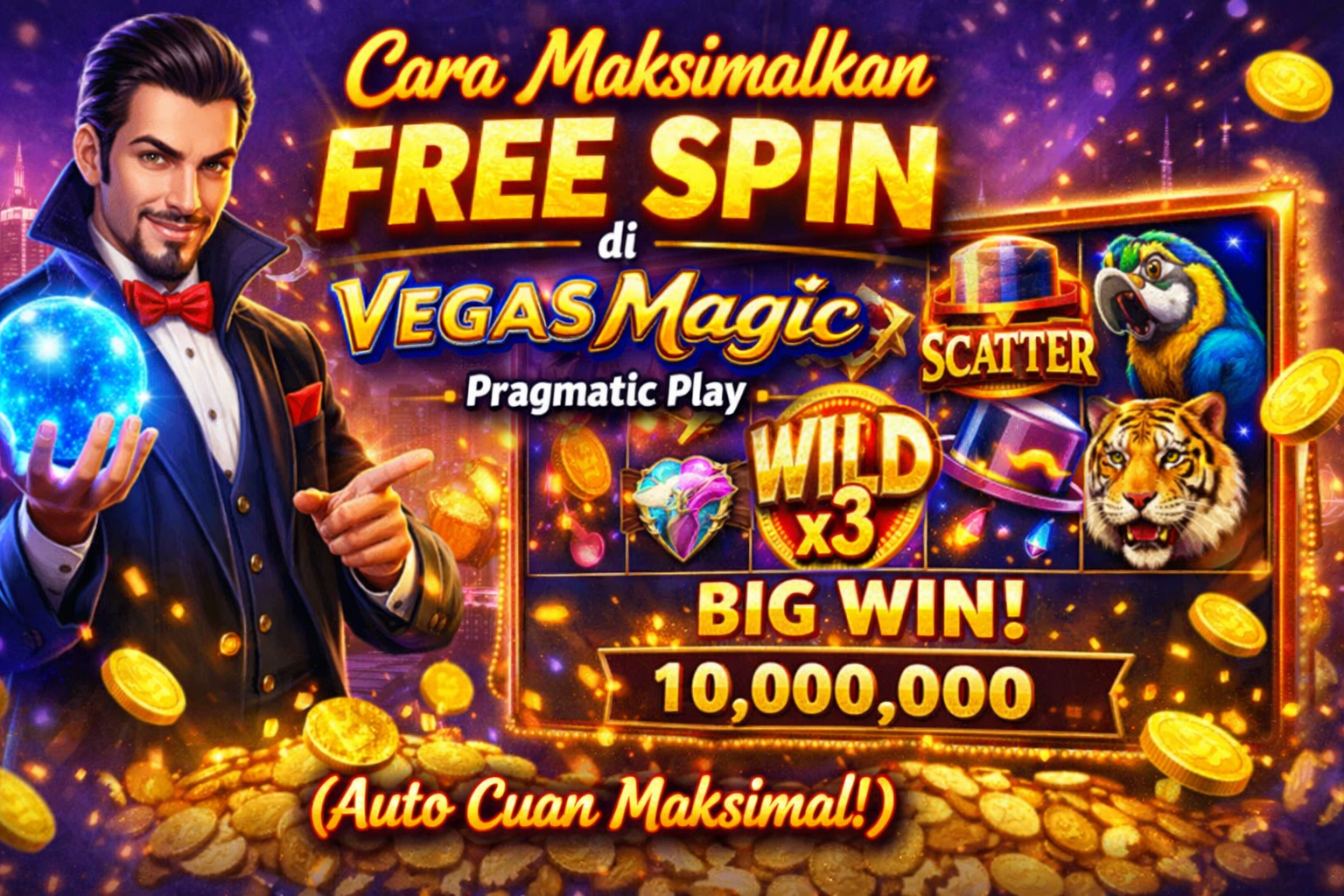 Cara Maksimalkan Free Spin di Vegas Magic Pragmatic Play (Auto Cuan Maksimal!)